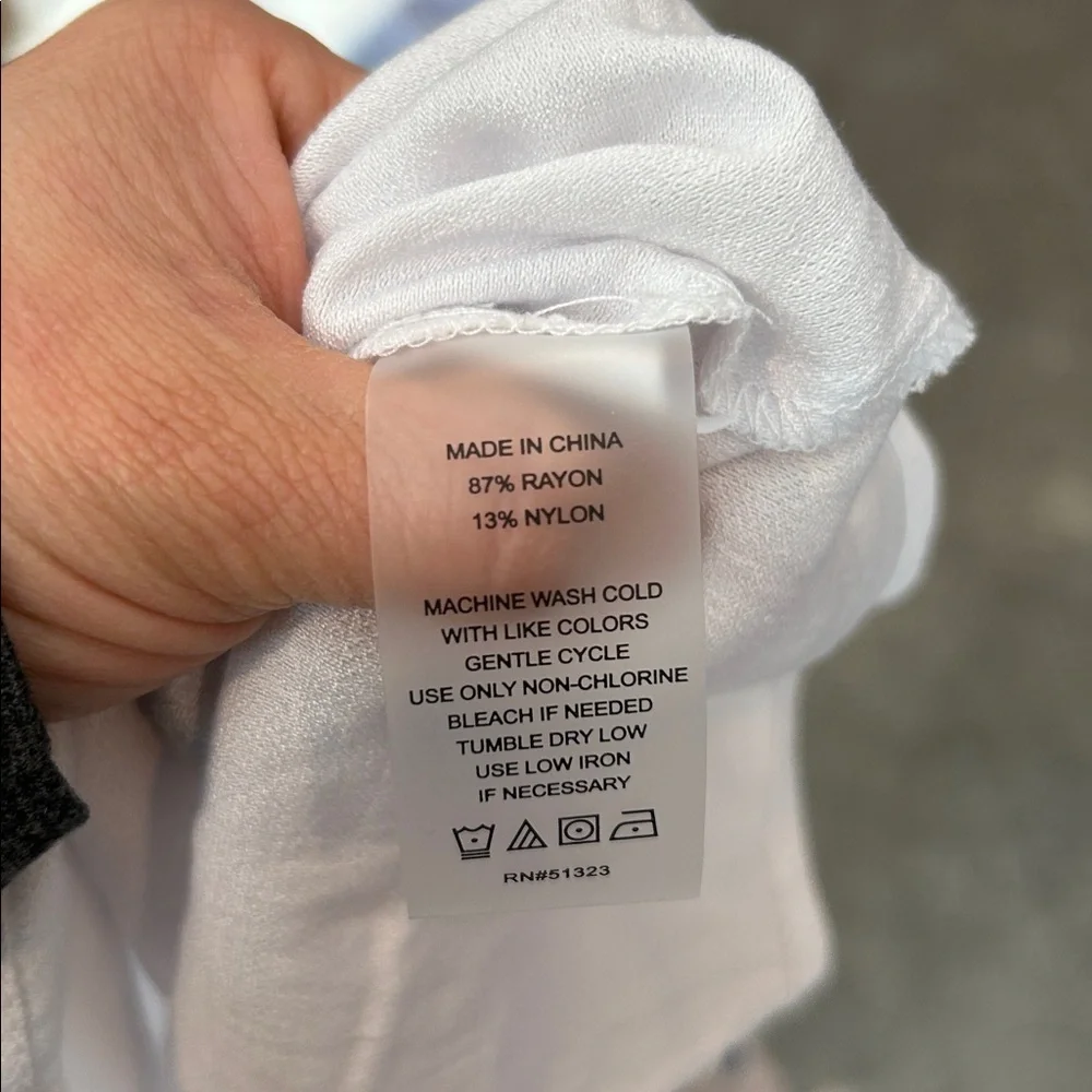 Vince Camuto Summer Swirl Floral Blouse Ultra White Size S Women Boho Peasant - Picture 8 of 11